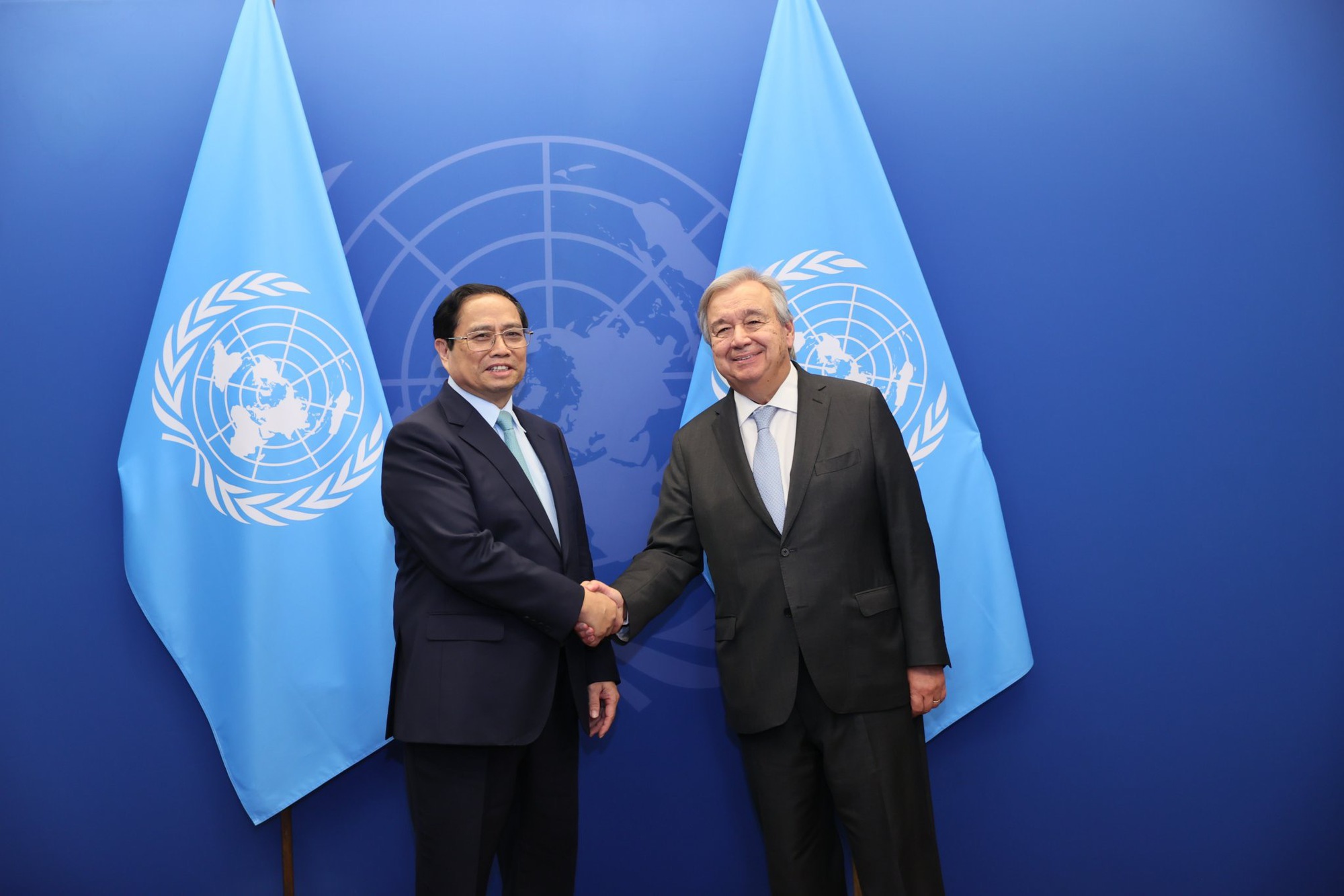 Thủ tướng Chính phủ Phạm Minh Chính gặp Tổng Thư ký Liên hợp quốc Antonio Guterres